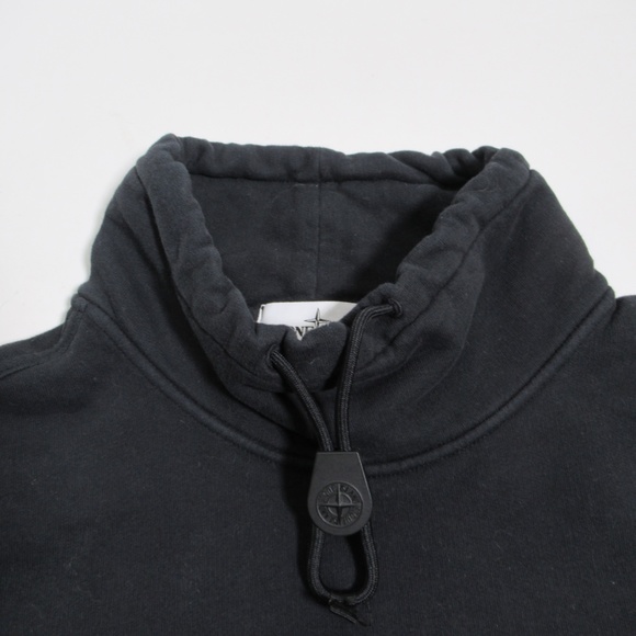 Stone Island Multi Detail Pocket Mock Neck Sweatshirt Black 751560519V0029 L - Picture 5 of 12
